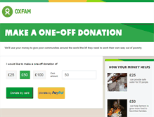 Tablet Screenshot of donate.oxfam.org.uk